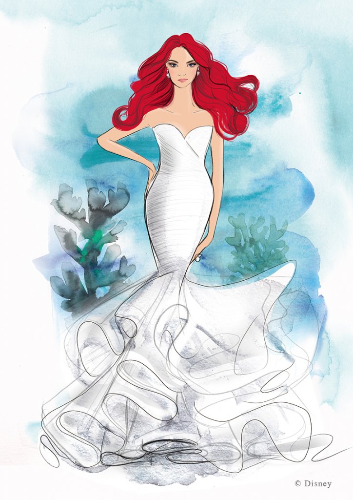 Allure Disney Fair Tale Weddings Ariel wedding gown
