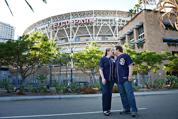 baseball engagement photos