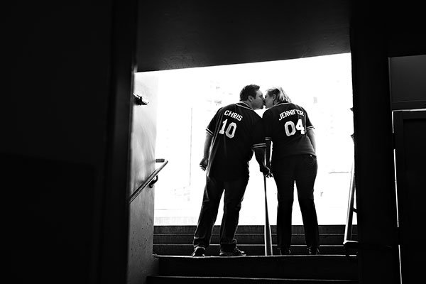 baseball engagement photos