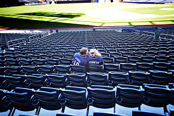 baseball engagement photos