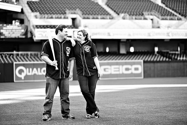 baseball engagement photos