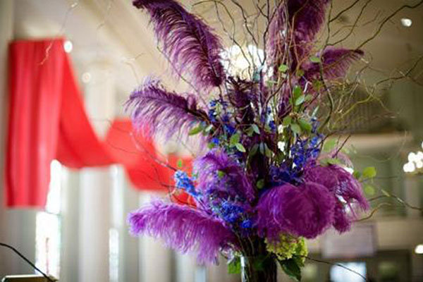 feathered centerpieces