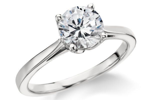 blue nile monique lhuillier cathedral solitaire engagement ring 