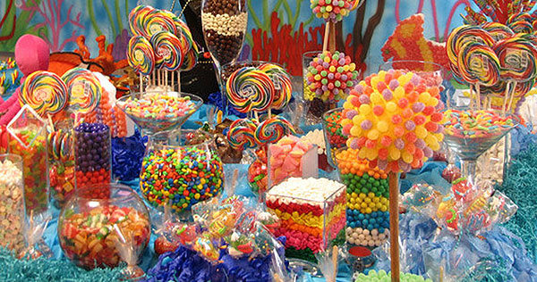 rainbow candy buffet