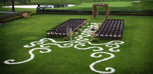 swirls wedding ceremony aisle decor