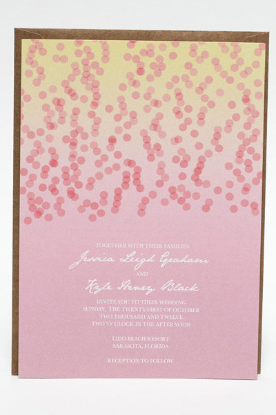 confetti wedding invitations 