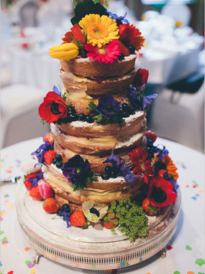 fruit and flowers cake 