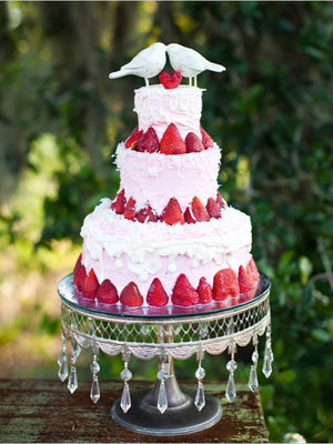strawberry wedding cake 