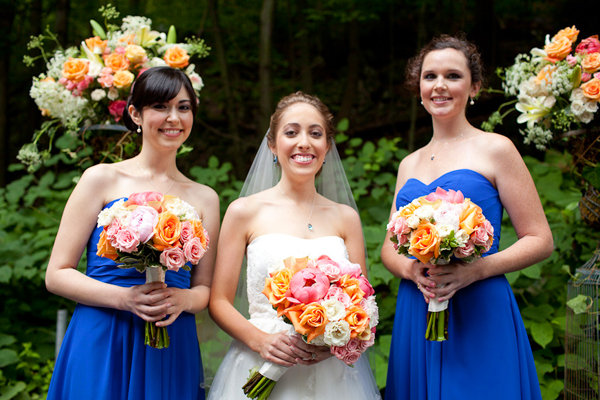 bride and bridesmaids