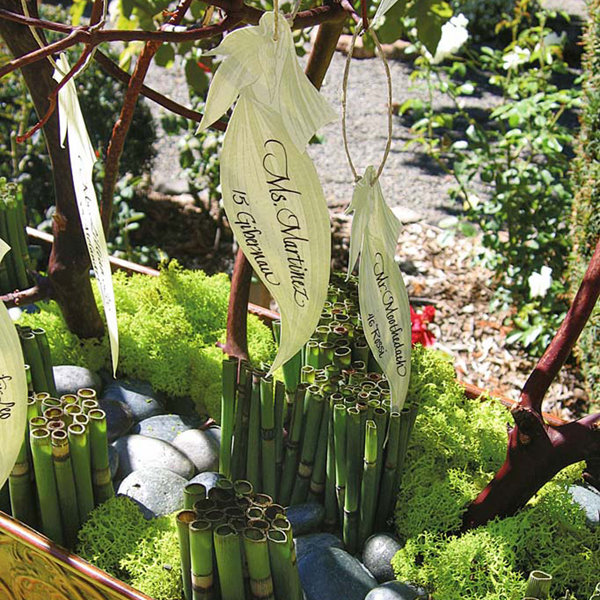 bamboo leaves escort cards
