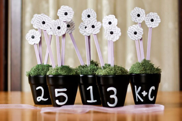 diy chalkboard table numbers