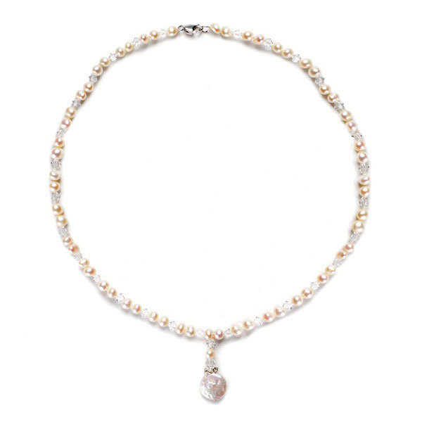 pearl and crystal necklace