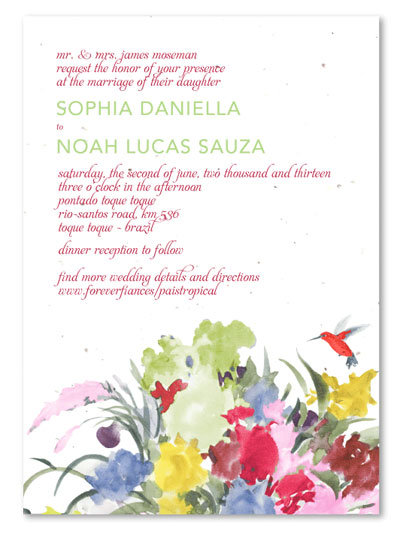 tropical wedding invitation