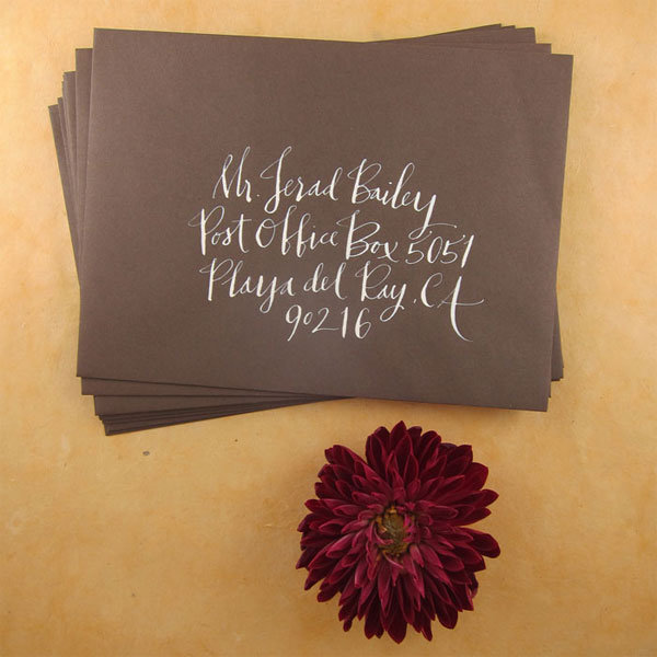 calligraphy wedding envelopes