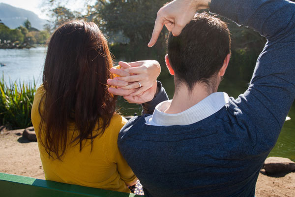 spoof engagement photo shoot