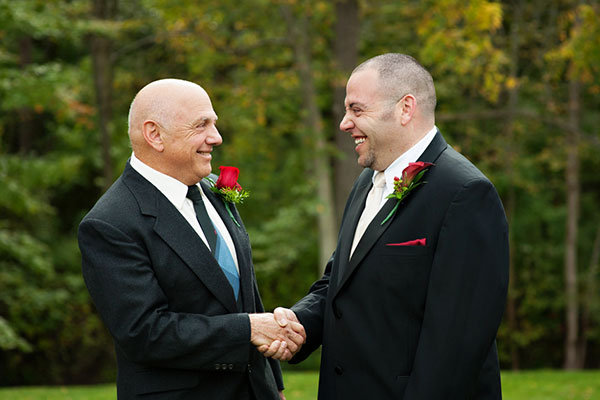 groom with dad