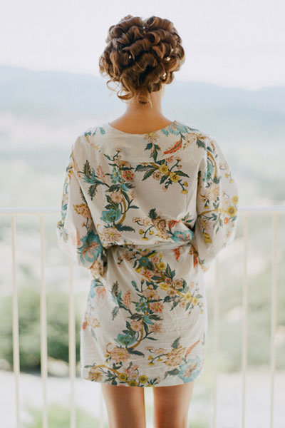 floral print robe