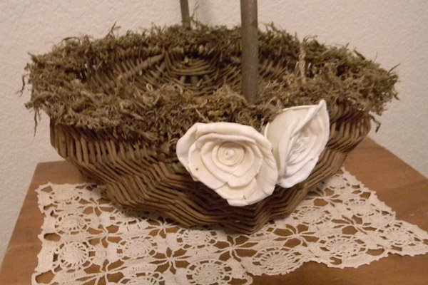 rustic flower girl basket