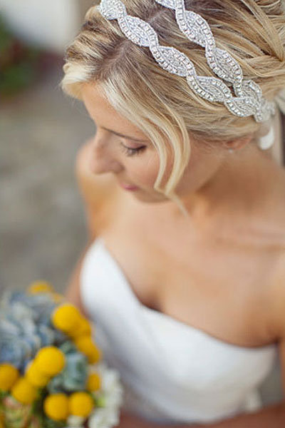 silver sparkle headband