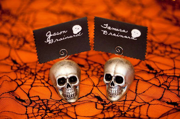 skeleton place card holders