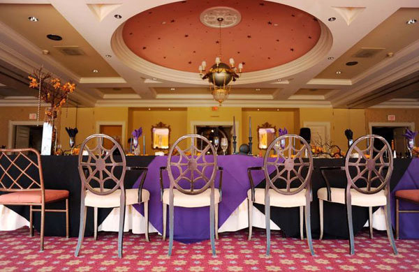 spiderweb chairs halloween wedding ideas