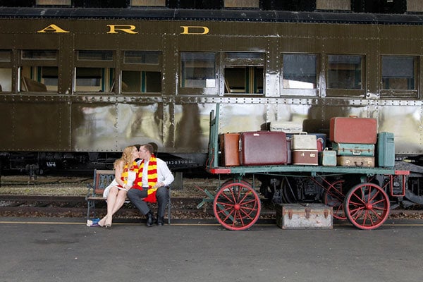 This Harry Potter-Themed Wedding at a Railroad Museum Transports