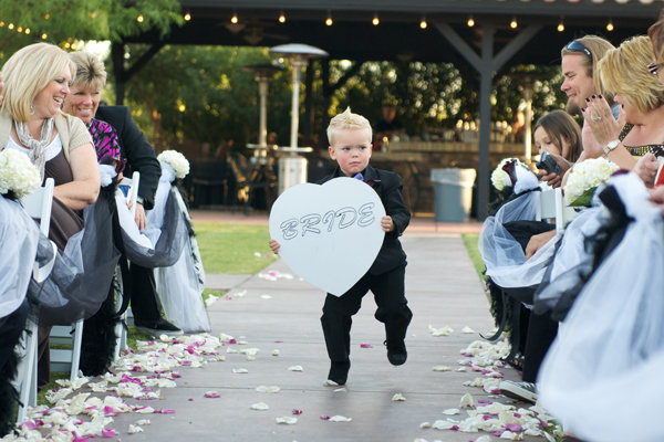 here comes the bride sign