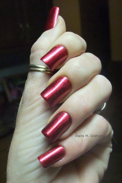 red nail polish