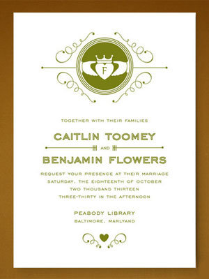 claddagh wedding invitation