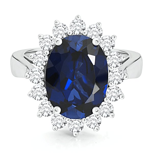 oval sapphire engagement ring  