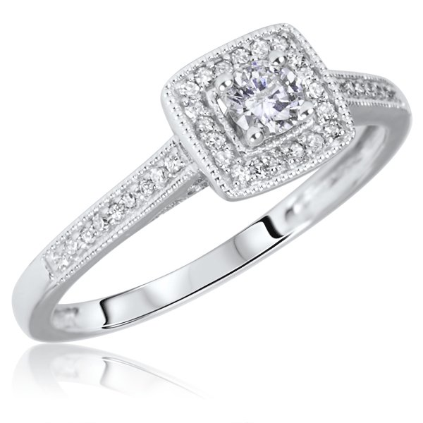 diamond halo engagement ring 