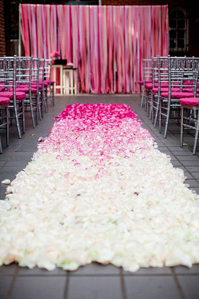 ombre ceremony aisle