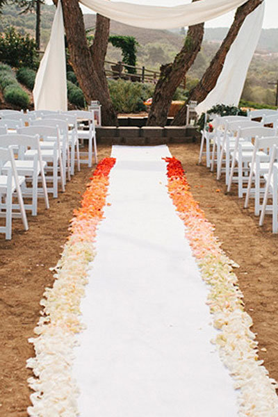 ombre ceremony aisle