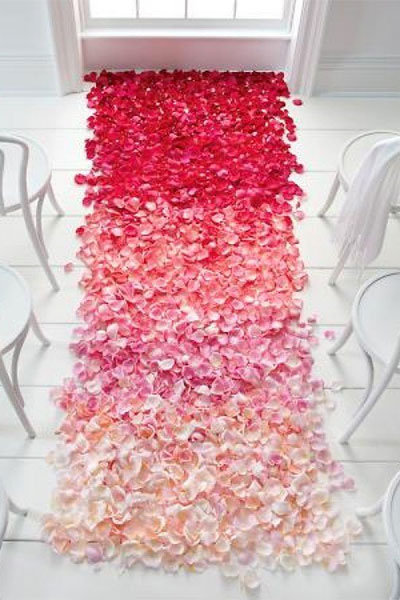 ombre ceremony aisle