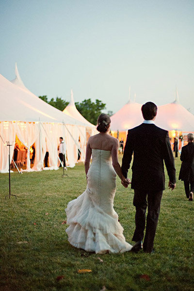 outdoor tent wedding