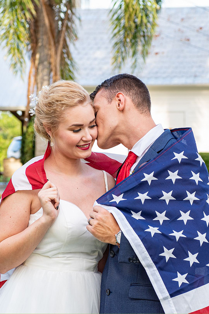 Patriotic wedding inspiration shoot