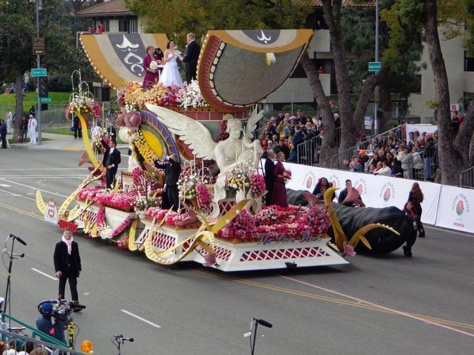 rose parade wedding