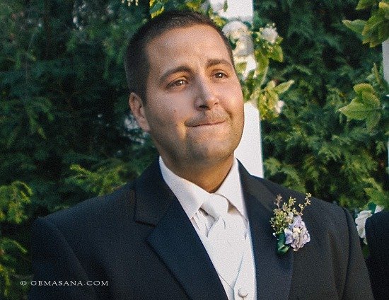 groom waiting for bride at wedding ceremony