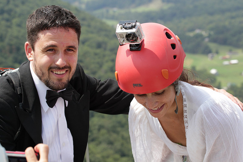 rock climbing wedding