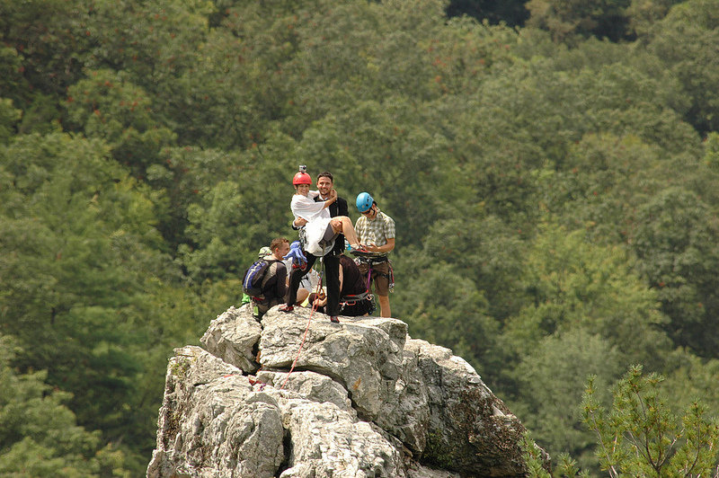 rock climbing wedding