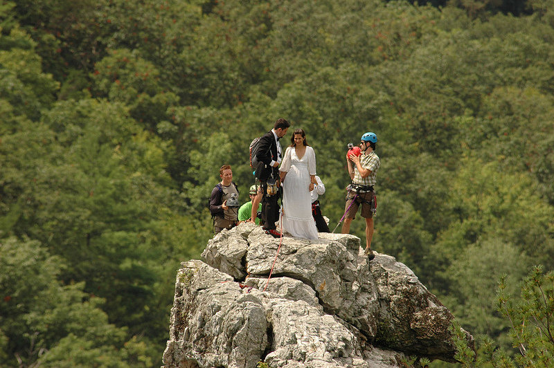 rock climbing wedding