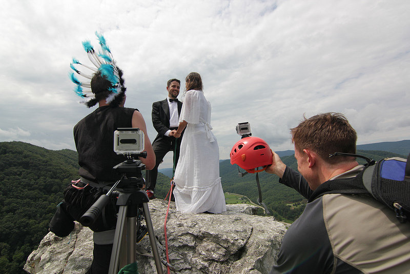 rock climbing wedding