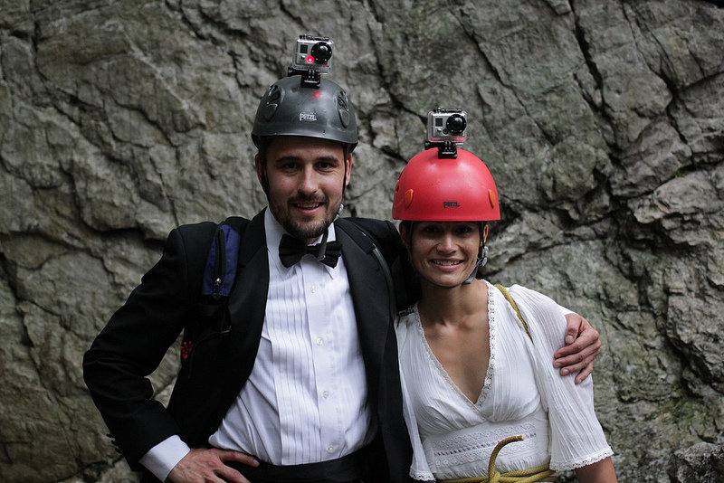 rock climbing wedding