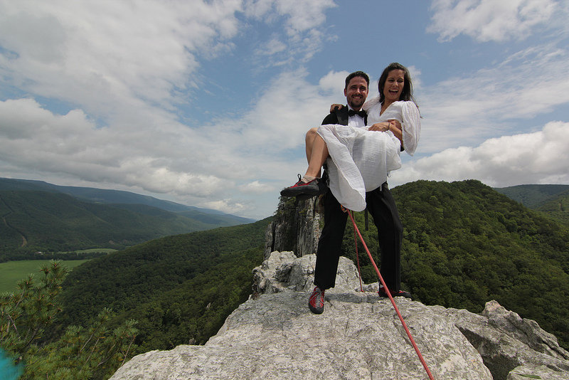 rock climbing wedding