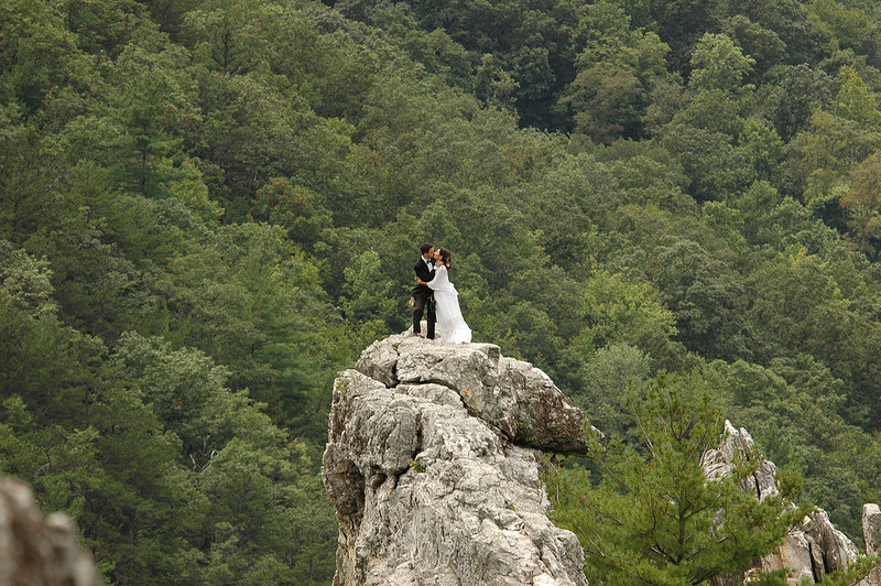 rock climbing wedding