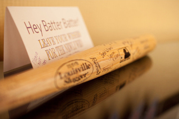 baseball bat guest book