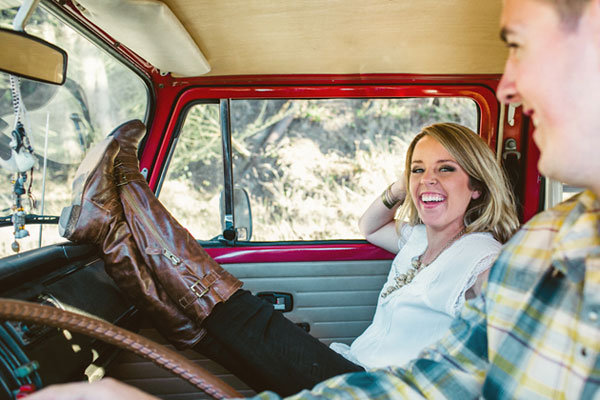 couple in truck