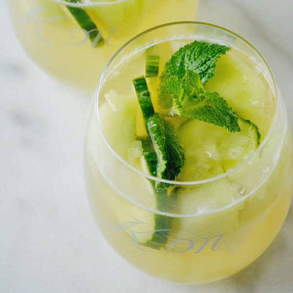 white cucumber sangria signature cocktail