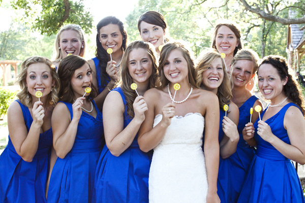 blue bridesmaids dresses