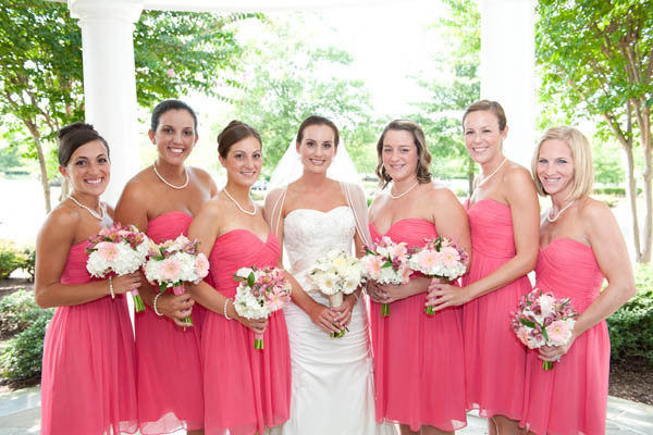 pink bridesmaids dresses